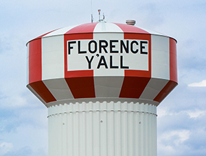 The Florence Y'all water tower in Florence, Kentucky